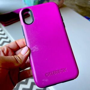 Magenta/Navy Blue Otter Box - iPhone 10 (iPhone X)